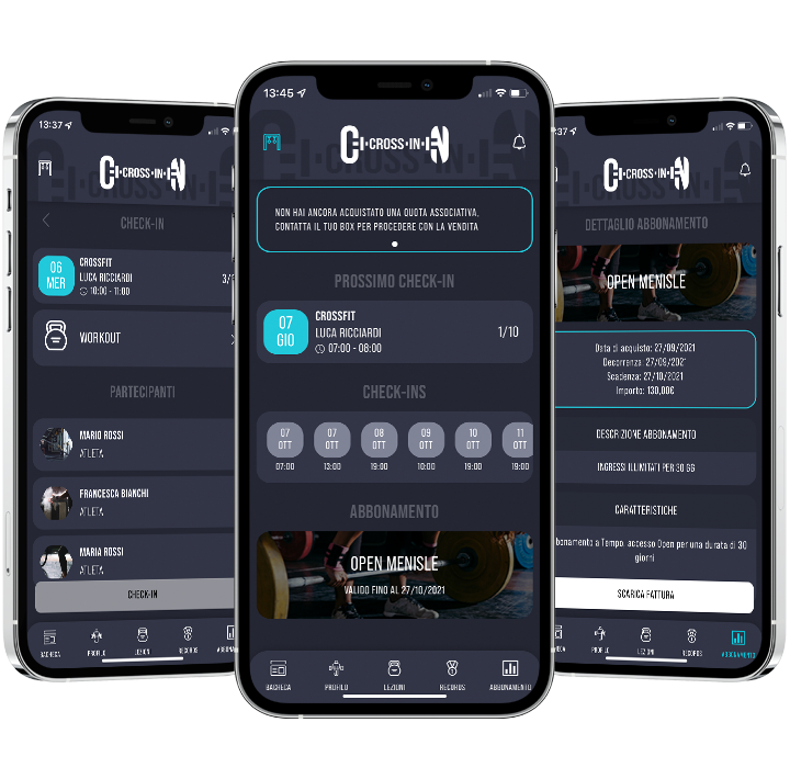 L'app Cross-In per gli atleti su smartphone